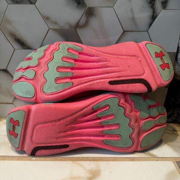Under Armour Women's Speedform Apollo Pink/Blue Running Sneakers Size 9 - Picture 8 of 8